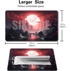 Board Game 14x24in MTG Playmat Compatible for OCG CCG RPG TCG Playmats (Blood Moon Secrets)