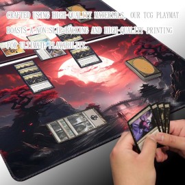 Board Game 14x24in MTG Playmat Compatible for OCG CCG RPG TCG Playmats (Blood Moon Secrets)