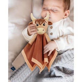 Gicoherero Highland Cow Baby Security Blanket - Cow Baby Lovey - Nursery Stuff - Newborn Boy Gift