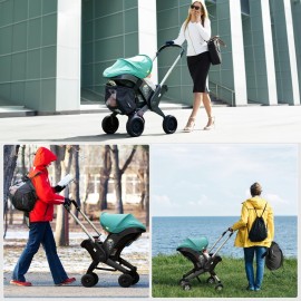 Storage Bag Compatible with Doona Car Seat Stroller, Stroller Accessories, Large Capacity, Diaper Bag Accessories, Wearable/Handle Backpack, Stroller Organizer Bag Carry-All Parent Organizer (Black)