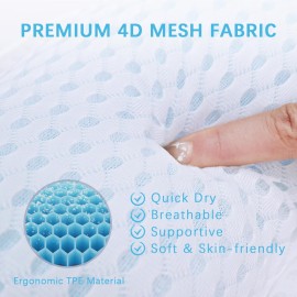 Bathtub Bath Pillows for Tub - Bathtub Pillow for Neck & Back Support with Ergonomic TPE, 4D Mesh Upgraded Bath Tub Pillow Headrest with 3 Strong Suction Cups & Hook, Bathroom Accessories, Spa Gifts Bathtub Bath Pillows for Tub - Bathtub Pillow for Neck & Back Support with Ergonomic TPE, 4D Mesh Upgraded Bath Tub Pillow Headrest with 3 Strong Suction Cups & Hook, Bathroom Accessories, Spa Gifts