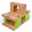 3 Level Wooden Bridge and Train Tunnel - Zany Trains - Toxic Turnpike - Viaduct Arch Bridge - Wooden Train Tracks Compatible with All Major Brands - Train Set Accessories Table
