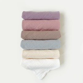 Konssy 6 Pack Baby Muslin Washcloths for Unisex 100% Cotton Wash Cloth Set for Baby Face Body Comfy and Soft for Newborn Infants Kids Girls and Boys