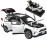 ERBADIHAGO Model Car 1/32 RAV4 Toy Car Alloy Diecast Collectible Model with Light and Sound Toy Vehicle for Boys Kids Toddler Gift White Car