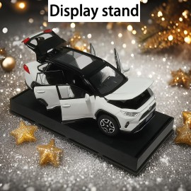ERBADIHAGO Model Car 1/32 RAV4 Toy Car Alloy Diecast Collectible Model with Light and Sound Toy Vehicle for Boys Kids Toddler Gift White Car