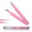 FancyFace Beauty 2 Pieces Straight and Curved Tip Tweezers Eyelash Extension Tweezers, Stainless Steel False Lash Application Tools