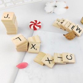 GXXMEI 1000PCS Scrabble Tiles, Wooden Letter Tiles, A-Z Capital Letters for Crafts, Spelling,Scrabble Crossword Game