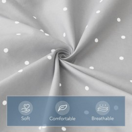 Crib Sheets for Boys 4 Pack, Fitted Baby Crib Sheet Neutral 52 x 28 for Standard Crib and Toddler Bed Mattress, Soft and Breathable Kid Toddler Sheets for Girls Boys, Grey