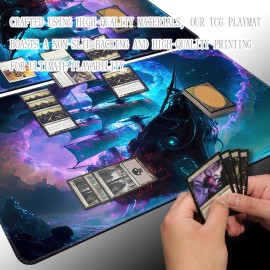 Board Game 14x24in TCG Playmat Compatible for CCG OCG DTCG PTCG MTG Play Mats,Mouse pad Desk Mats (MTG2-No Zone)