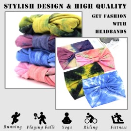 FULZTEY Wide Headbands for Women Tie Dye Hairband Fashion Boho Head Bands Non Slip Knotted Headwrap Elastic Workout Yoga Sweat Turban Soft Thick Bandanas Cute Hair Accessories for Teen Girls 4 Pack FULZTEY Wide Headbands for Women Tie Dye Hairband Fashion Boho Head Bands Non Slip Knotted Headwrap Elastic Workout Yoga Sweat Turban Soft Thick Bandanas Cute Hair Accessories for Teen Girls 4 Pack