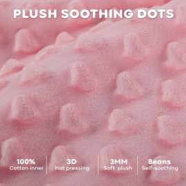 Yoofoss Fleece Baby Sleep Sack 0-6 Months with Plush Dots, TOG 1.5 Baby Wearable Blanket with 2-Way Zipper, Organic Cotton Toddler Sleep Sack Fleece