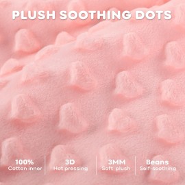 Yoofoss Fleece Baby Sleep Sack 6-12 Months with Plush Dots, TOG 1.5 Baby Wearable Blanket with 2-Way Zipper, Organic Cotton Toddler Sleep Sack Fleece