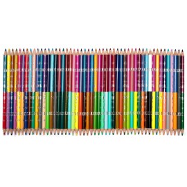eeBoo Piece & Love: 100 Colors - 50 Double-Sided Color Pencils, Adults Artist Quality Pencils, Art Supplies