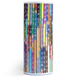 eeBoo Piece & Love: 100 Colors - 50 Double-Sided Color Pencils, Adults Artist Quality Pencils, Art Supplies