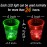 YHFUISK 22Pcs Christmas Glowing Pong Set Party Game Light Up Pong Cups for Christmas Party with 6 Christmas Theme Balls, Christmas House Parties Holidays(Red&Green&Flashing)