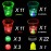 YHFUISK 22Pcs Christmas Glowing Pong Set Party Game Light Up Pong Cups for Christmas Party with 6 Christmas Theme Balls, Christmas House Parties Holidays(Red&Green&Flashing)