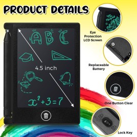 24 Pieces LCD Writing Tablet Bulk Kids Mini Drawing Pad 4.5 Inch Electronic Doodle Board Kids Party Favor Classroom Gift(Black Frame)