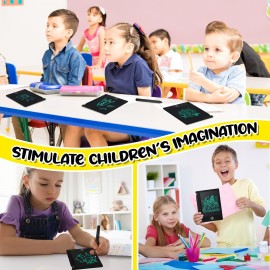24 Pieces LCD Writing Tablet Bulk Kids Mini Drawing Pad 4.5 Inch Electronic Doodle Board Kids Party Favor Classroom Gift(Black Frame)