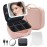 Travel Makeup Bag with Large Magnetic Removable Lighted Mirror, Cosmetic Organizer Bag with 3-Color Modes Adjustable Brightness 360 Angle Mirror Makeup Case with Mirror and Lights, Makeup Train Case