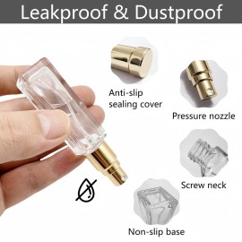 Kanlpeia 6 Pack 10ml Perfume Travel Refillable Bottles Leak Resistant Empty Glass Spray Bottles Mini Cologne Atomizer for Travel Size and Decants