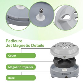 Luojiedejinbiao BF-004 Pipeless Jet Motor Magnetic Head Pedicure SPA Chair Part Replacement for LURACO Pedicure Chair Bathtub Jets Includes Propeller and Cap 4 Pin