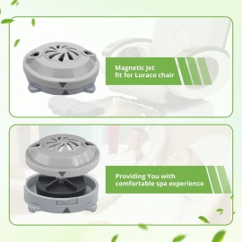 Luojiedejinbiao BF-004 Pipeless Jet Motor Magnetic Head Pedicure SPA Chair Part Replacement for LURACO Pedicure Chair Bathtub Jets Includes Propeller and Cap 4 Pin