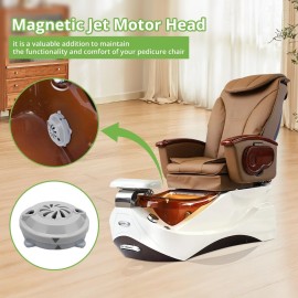 Luojiedejinbiao BF-004 Pipeless Jet Motor Magnetic Head Pedicure SPA Chair Part Replacement for LURACO Pedicure Chair Bathtub Jets Includes Propeller and Cap 4 Pin