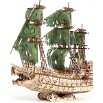 Challenging Flying Dutchman 3D Wooden Puzzles for Adults Pirate Ship Model Kit to Build - Ideal Christmas or Birthday Gift for Puzzle Enthusiasts