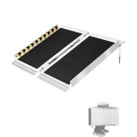MAXIVMAN 2FT Portable Wheelchair Ramp, Lightweight Aluminum Handicap Ramp for 2-6 Inch Steps, Non-Slip Mobility Ramp for Scooters, Doorways, and Home Entry, Supports 600 lbs