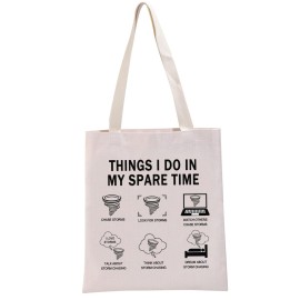 G2TUP Chase Storms Lover Gift Tornado Storm Chaser Tote Bag Tornado Researchers Handbag Tornado Theme Souvenir Gift (Tornado Storm Chaser TB)