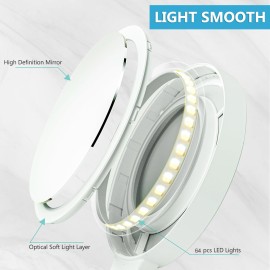 MIYADIVA 20X Magnifying Mirror with Light, Travel Magnifying Mirror, 1X/20X Vanity Mirror with Light, Adjustable Handle Travel Makeup Mirror, Touch Switch Light up Mirror for Plucking Eyebrows MIYADIVA 20X Magnifying Mirror with Light, Travel Magnifying Mirror, 1X/20X Vanity Mirror with Light, Adjustable Handle Travel Makeup Mirror, Touch Switch Light up Mirror for Plucking Eyebrows