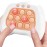 TOMFANCY Pop Quick Push Game Console Light Up Sensory Fidget Toys Handheld Puzzle Popping Press Toy for Kids Adult White