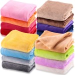 Kinlop 16 Pcs Flannel Blanket Flannel Stroller Soft and Warm Newborn Nursery Bed Blankets Blanket for Newborn Infant, Travel, 16 Colors (20 x 28 Inch)