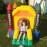 Dvreugde Outdoor & Indoor Mini Inflatable Bounce House with Blower Toddler Castle Kids Bouncy House with Slide, air Blower, Carrying Bag and Water Bag