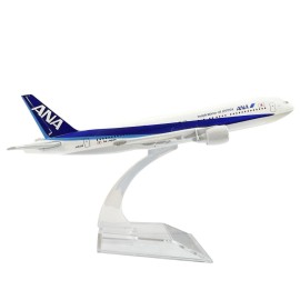 Bswath Model Airplane 1:400 Scale Model Japan ANA 777 Model Plane Metal Plane Model Die-cast Alloy Airplanes for Gift and Collection