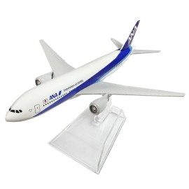 Bswath Model Airplane 1:400 Scale Model Japan ANA 777 Model Plane Metal Plane Model Die-cast Alloy Airplanes for Gift and Collection
