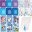Qyeahkj 48 Pack Winter Craft for Kids Winter Picture Frame with Easel DIY Paper Arts Crafts Kit with Stand Christmas Holiday Xmas Photo Frames Bulks Game Activity for Kindergarten Preschool Boys Girls