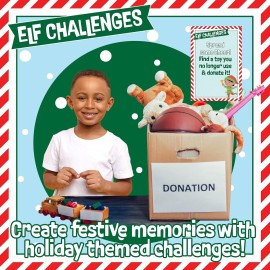 Elf Accessory Naughty or Nice Report Cards, Jokes, X-Mas Activity Challenges for Your Shelf Elf - 50 Unique Cards - Make Christmas Fun for Kids & Family w Unique Holiday Treats from Santa & North Pole