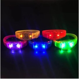 Glow in the Dark Bracelets - Music & Sound Activated Glow Bracelets for Kids & Adults with Flashing LED Strobe, Perfect Party Favors for Birthdays, Concerts, and Glow in the Dark Themed Parties 7Pcs