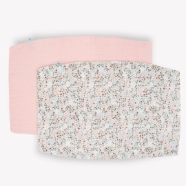 Little Unicorn Standard Pillowcase 2 Pack | Super Soft & Breathable Muslin Fabric | Snug Envelope Closure (Petal Press)