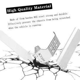 HopsupRC RC Stainless Steel Chassis Armor Skid Plate Protecter Guard Upgrades Part for 1/10 WideMaxx v2 2.0 89086-4,Stainless Steel Chassis Protect Armor Hop Ups,Silver