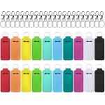 Duufin 20-Piece Chapstick & Lipstick Keychain Holder with Metal Clip Cords for Keychain, Purse, Backpack - 10 Bright Colors