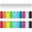 Duufin 20-Piece Chapstick & Lipstick Keychain Holder with Metal Clip Cords for Keychain, Purse, Backpack - 10 Bright Colors