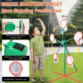 Kids Shooting Target for Nerf Gun Party - Shooting Game Practice Moving Rotating Aim Challenge, Outdoor Indoor Large Windmill Target for Blasters Dart Ball Bullets Accessories Toys for Boys