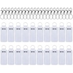 Duufin 20 Pieces Chapstick Holder Keychain Sublimation Chapstick Holder Blank Neoprene Lipstick Keychain Holder Metal Clip Cords Chapstick White Neoprene Chapstick Holder