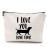 OHSUL Dachshund Makeup Bag - Cosmetic Pouch for Women Dachshund Lovers Mom, I Love You