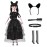 DBYWIUB 11.5 inch Girls Doll, Soft Body, Black Hair, Black Heels, Dress & Accessories