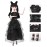 DBYWIUB 11.5 inch Girls Doll, Soft Body, Black Hair, Black Heels, Dress & Accessories
