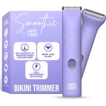 HAPPY CURVES Smoothie Bikini Trimmer - Electric Razor for Women, Waterproof Hair Groomer with Adjustable Guards, Personal Shaver for Pubic Hair, Ladies Intimate Shaver and Body Trimmer (Berry)