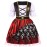 Dormstop Kids Pirate Costume Girls Deluxe Buccaneer Dress Set for Halloween Party Dress Up (5-7 Years)